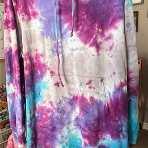 Torrid Multicolor Tie-Dye Hoodie dress